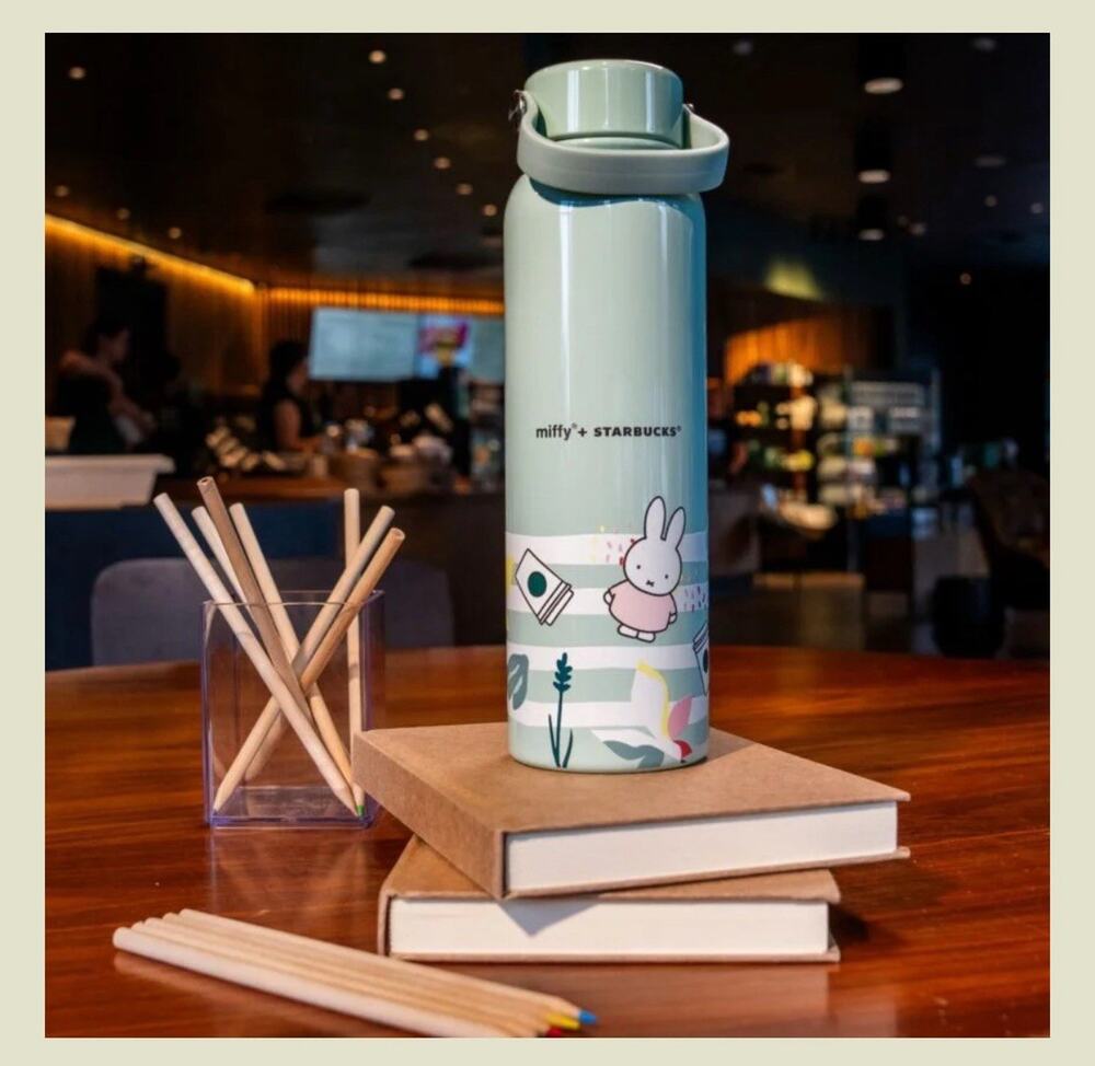 Starbucks x Miffy Limited Edition NWT Mint Stainless Steel Water Bottle - 27 oz.